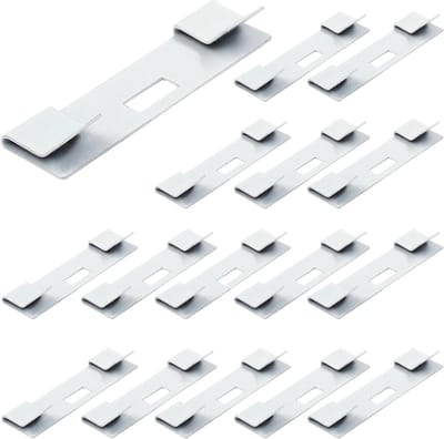 Lamellen Reparatie Tabs - Verticale Blind Onderdelen - Lamellen Bevestigen - Stevig Metalen Ontwerp - Standaard Formaat - Zilver