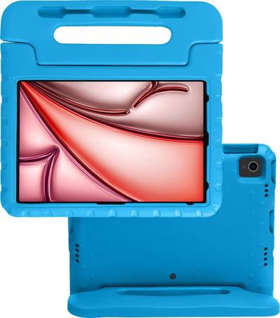 Hoes - Geschikt voor Apple iPad Air (2024/2025/2026) - 13 inch - Kinderhoes Shockproof Bumper - Kidsproof Case - Tablet Hoesje - Kinder Hoes Cover - Blauw