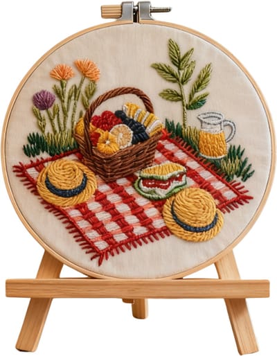 Untamed - PREMIUM Borduurpakket voor volwassenen – DIY decoratie – Creatieve borduurset – Borduren - Picnic Meadow