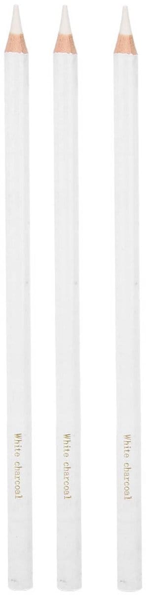 Store_7 - Witte houtskoolstift - Houtskool tekenen - Gemiddelde zachtheid - Witte kleur - Kunstenaars materiaal - Geschikt voor kledingpatronen - 2...