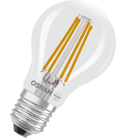 OSRAM LED Classic A 75 Filament DIM Energie-efficiëntieklasse A in A-vorm, LED-lamp, loodvrij glas, helder, 5 W, 1055 lm, koel wit, dimbaar, Energie-efficiëntieklasse: A