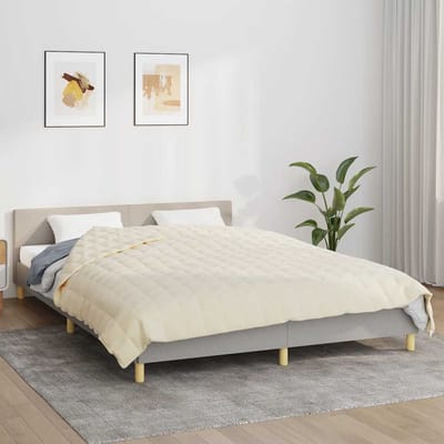 vidaXL - Verzwaringsdeken - 200x225 - cm - 13 - kg - stof - lichtcrèmekleurig