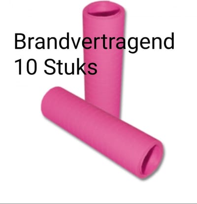 Serpentine BRANDVERTRAGEND Pink Roze, 10 rolletjes, Sweet Sixteen, Carnaval, Verjaardag, Papier