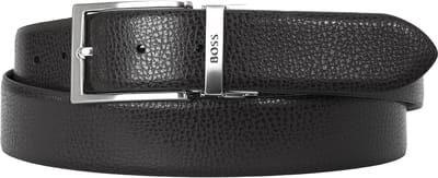 BOSS leren heren riem - zwart