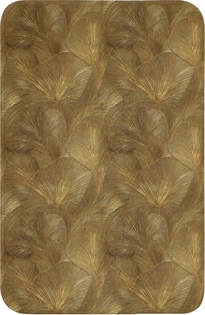 WC mat 40x60 cm - Antislip - Organisch - Lijnen - Goud - Toiletmat - Vloermat - Douchemat - Toilet tapijt - Toiletmatten