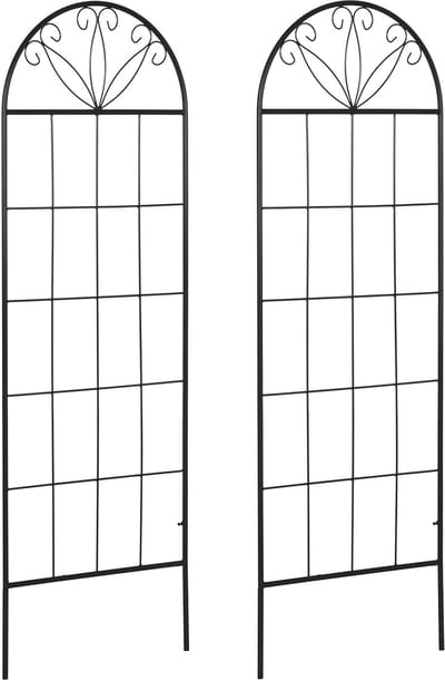 Outsunny Tuinprieel - Metaal - 51x1,1x152cm - Zwart