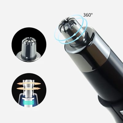 Neushaartrimmer Elektrisch - Oor Haar Trimmer - Netjes Verzorgen - Roestvrij Staal - Zwart