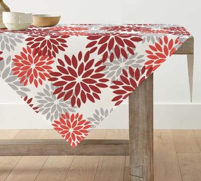 Dailygoody - Tafellinnen - Bloemenrood - 85 x 85 cm - Tafeldecoratie - Zomer - Feest - Geschikt voor binnen