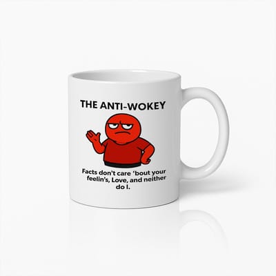 330ml De Anti-Wokey Mok – Grappige Sarcastische Koffiebeker met Gedurfde Tekst