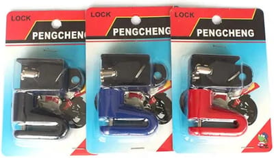 Slot - Remschijf - Blauw - Met houder - 2 sleutels - Scooter - Fiets - Motor - Wheel lock - Wielslot