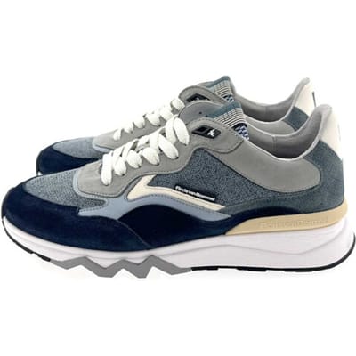Floris Van Bommel Sfm-10178 De Zager Sneakers - Textiel - Heren - Blauw - Maat 40
