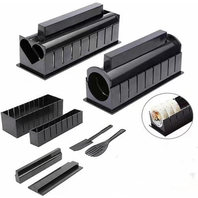 Maakset Japanse Rijstbal Cake Rolvorm DIY Thuis Sushi Maken Gereedschap Multifunctionele Plastic Keuken Sushi Maker Gereedschap zwart