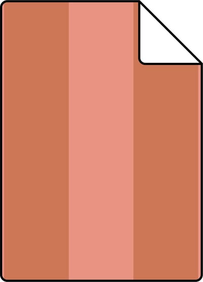 Proefstaal ESTAhome behang strepen terracotta en perzik roze - 26.5 x 21 cm - 139905-S