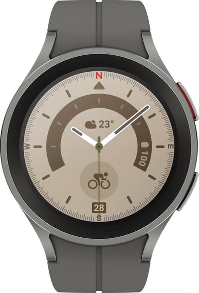 Samsung Galaxy Watch5 Pro - Smartwatch heren en dames - 45 mm - Titanium
