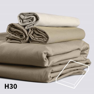 Hoeslaken wit 90x200 cm Dommelin 100% katoensatijn | 300TC