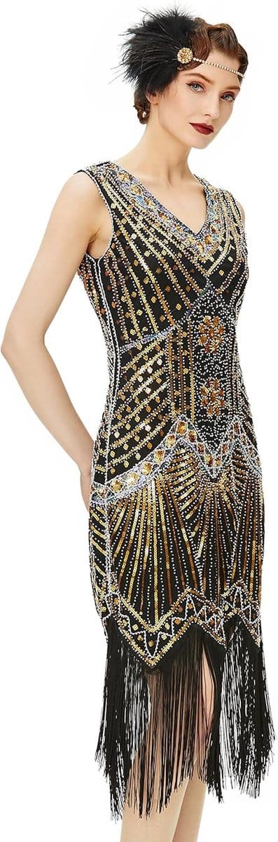 Vintage Flapper Jurk voor Dames – Perfect voor Jaren '20 Feestjes