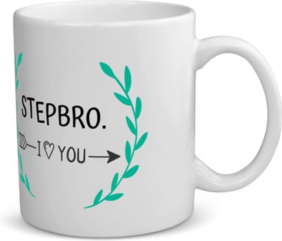 Akyol - stepbro i love you koffiemok - theemok - Broer - de liefste stiefbroer - verjaardag - cadeautje voor broer - broer artikelen - kado - geschenk - 350 ML inhoud