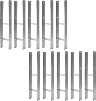 H-paal Anker - Paalhouder H-vorm - Hekken Bouwen - Corrosiebestendig Staal - 81mm 600mm - Metaal