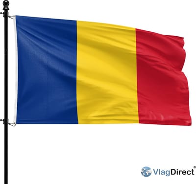 VlagDirect - Roemeense vlag - Roemenië vlag - 90 x 150 cm.