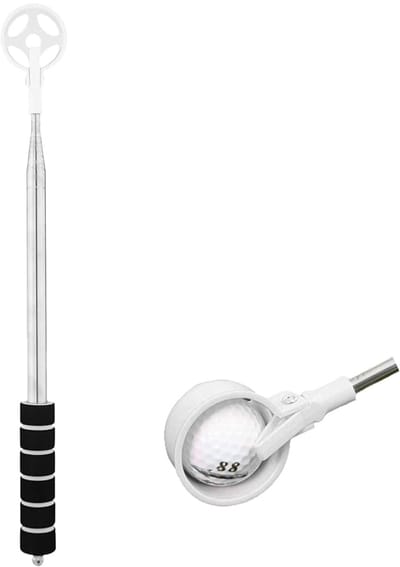 Uitschuifbare Golfbal Retriever - Golfbalhengel - 2 meter - Roestvrij Staal - Automatische Vergrendeling - Lichtgewicht - Voor Water & Noodgevallen - Golfaccesoires - Golfbal hengel