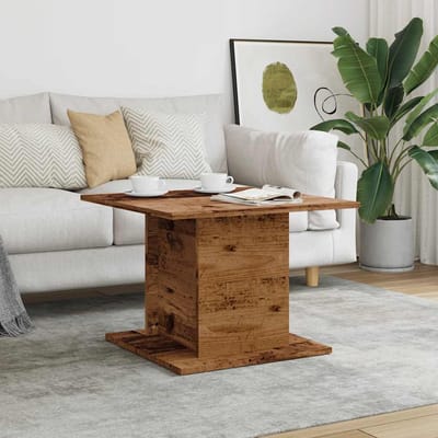 vidaXL - Salontafel - 55,5x55,5x40 - cm - bewerkt - hout - oud - houtkleurig