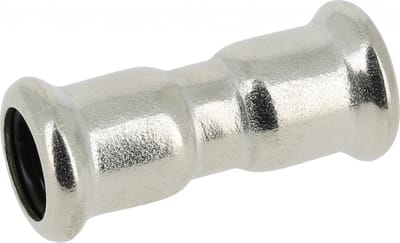 Bonfix Press - RVS 316 - perskoppeling - Rechte koppeling - 15 x 15 mm - 2 x Press - KIWA - DVGW - WRAS keur