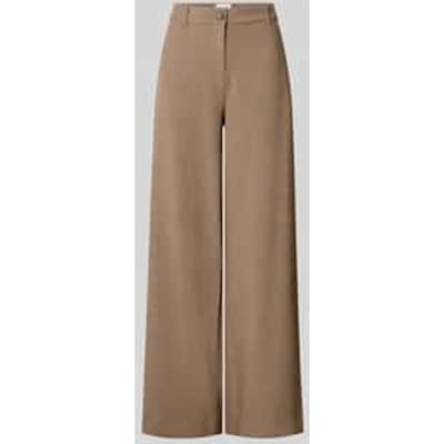 Wide leg broek met viscosegehalte model 'Darina'