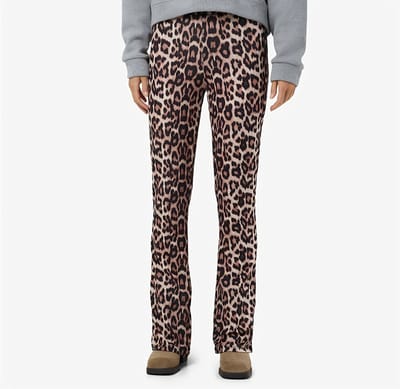 NOISY MAY Vrouwen Legging Luipaardprint hoge taille uitlopende pasvorm rekbaar materiaal Maat S