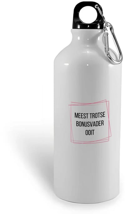 Hacebo® - meest trotse bonusvader ooit waterfles - Papa - trotse bonusvader - vader cadeautjes - vaderdag - verjaardagscadeau - verjaardag - cadeau - geschenk - kado - gift - vader artikelen - water fles - 400ML
