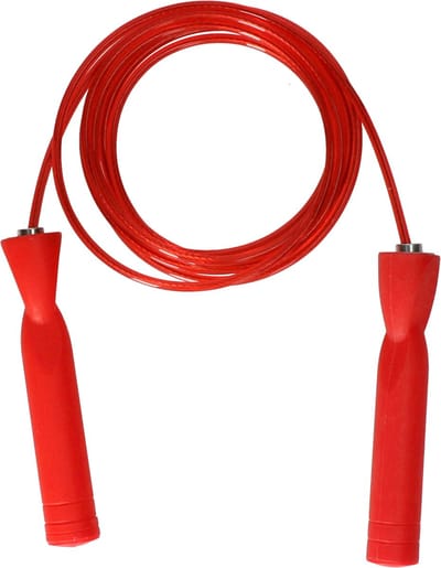 Toi-Toys Springtouw - rood - 280 cm - met kunststof handvatten - buiten speelgoed