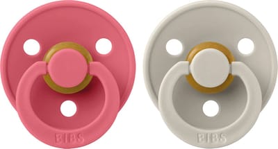 Bibs - Fopspenen - Maat 2 - Coral & Sand - 6-18 mnd - 2 stuks
