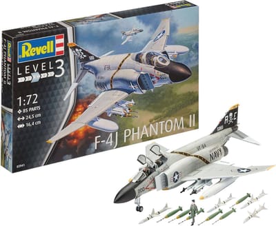 Modelbouwpakket Vliegtuig 1:72 - F-4J Phantom II - Gedetailleerde Replica Niveau 3