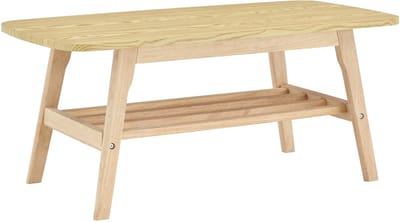 Salontafel - Massief Hout - Twee Niveaus - Woonkamer - Houtkleur