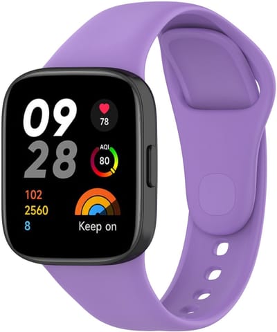 By Qubix - Siliconen bandje - Paars - Geschikt voor Xiaomi Redmi Watch 3