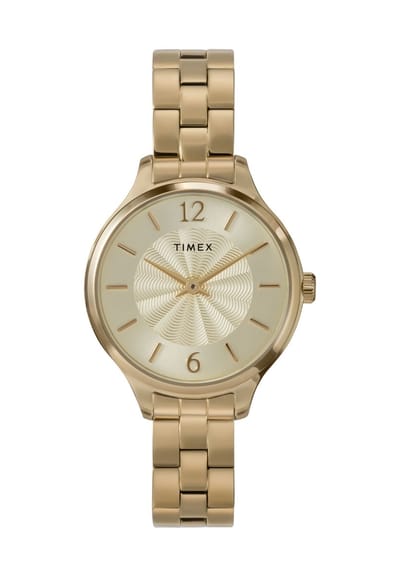 Timex Peyton Quartz Analoog Horloge Gouden Toon Kast: 100% Loodarm Messing | Armband: 100% Roestvrij Staal 32 TW2W98100AJ, TW2W98200AJ, TW2W98400AJ