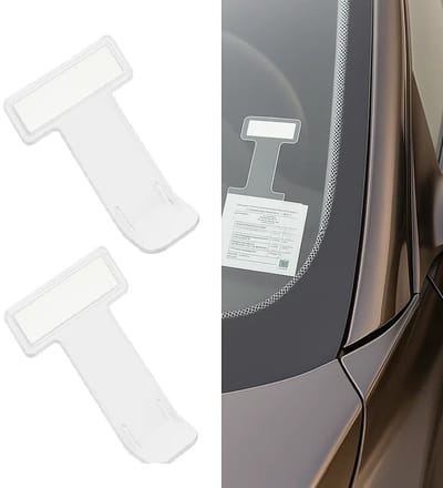 Parkeerkaarthouder I Parkeerticket Houder I Parkeerkaart Houder I Auto Clip houder I Parkeerkaartclip I 2 Stuk I Wit