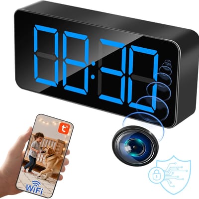 CRLYN® Verborgen Camera Klok - Nachtzicht Camera - Beveiliging Thuis - Bewegingsdetectie