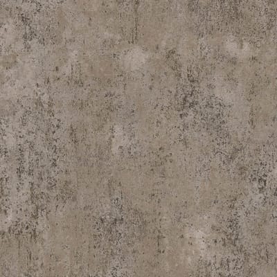 Pleister-look behang Profhome 786295-GU vliesbehang hardvinyl warmdruk in reliëf gestructureerd met metalen accenten glinsterend bruin beigegrijs antraciet 5,33 m2