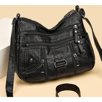 Middelbare leeftijd Moedertas Crossbodytas Nieuwe Trendy Veelzijdige Mode Eénschouder Dames Multi-component Zachtleren Tas