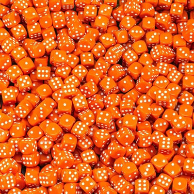 Dobbelstenen Set - Spel Kubussen - Spel Plezier - Gelijkmatige Kwaliteit - 50 Stuks - Oranje