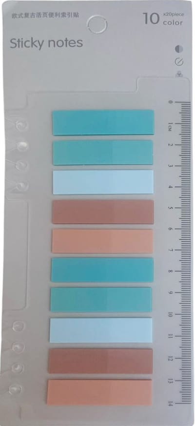 Index Tabs 200 tabs/stickers – 10 kleuren sticky notes – Markeertabs en memoblaadjes – Leuk kerstcadeau, sinterklaascadeau of schoencadeau voor hem en haar – Cadeaus onder €10 – Perfect voor bullet journal en boek annotatie
