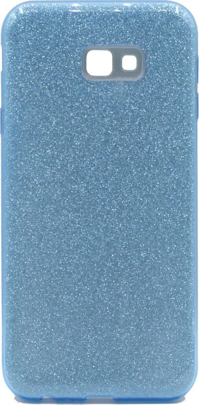 HB Hoesje Geschikt voor Samsung Galaxy J4 Plus - Glitter Back Cover - Blauw