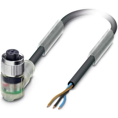 Phoenix Contact 1681059 Sensor/actuator connector, geassembleerd M12 Aantal polen (sensoren): 3 Bus, haaks 10.00 m 1 stuk(s)
