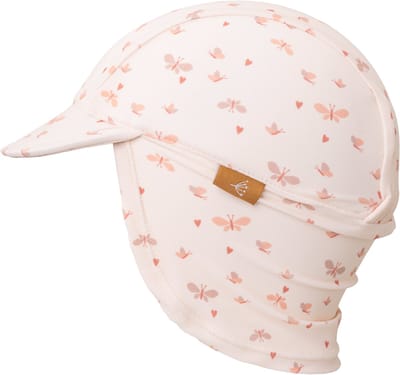 Fresk UV 50+ Zonnehoed voor kinderen 74 – Beschermende Reishoed – Hoofdbescherming Meisjes - Creme - Butterflies