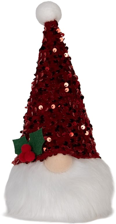 Clayre & Eef Kerstdecoratie met LED-verlichting Kabouter 10x10x25 cm Rood Synthetisch
