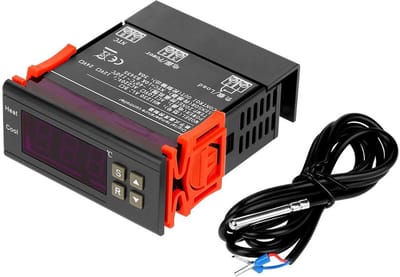 Dailygoods- Temperatuurcontroller met Groot LED-Display - Temperatuurmeter - Temperatuurregeling - Thermostaat voor Koelkast - Temperatuurcorrectie - Bereik -40 tot 120 graden