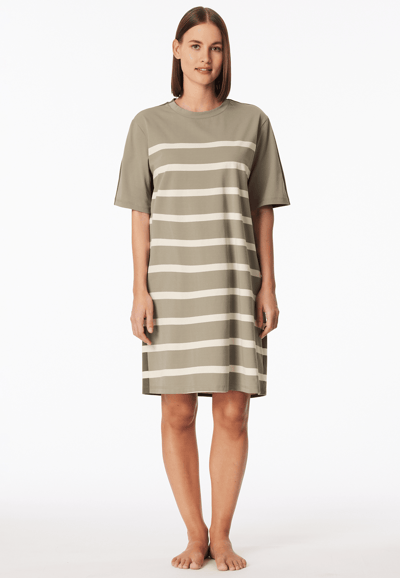 Nachthemd met korte mouwen en strepen, jade - Casual Nightwear 36