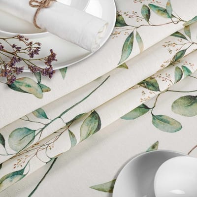 ANRO Tafelkleed Botanische bladeren Groen 260x140cm Rechte rand Afwasbaar Waterafstotend