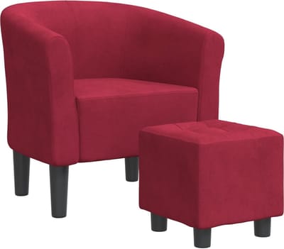 Fauteuil - Relaxzetel - Relaxstoel - Relaxfauteuil - Stoel - Voor één Persoon - Wijnrood