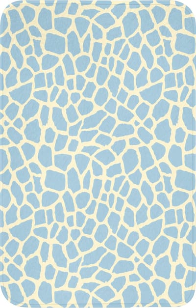 WC mat 50x80 cm - Antislip - Giraf - Modern - Blauw - Toiletmat - Vloermat - Douchemat - Toilet tapijt - Toiletmatten